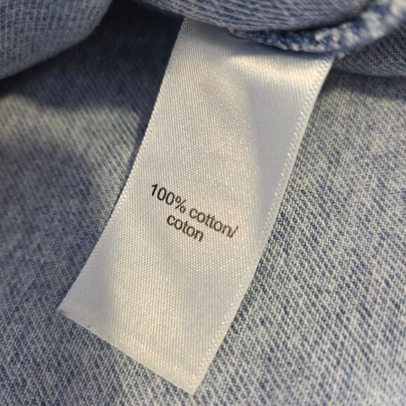 Maurices Medium Stone Wash Oversized Denim Shirt - Picture 6 of 7